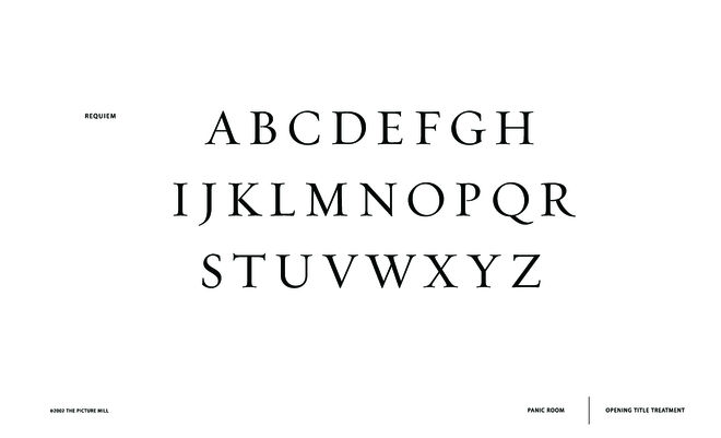 IMAGE: Typography -- Requiem typeface page