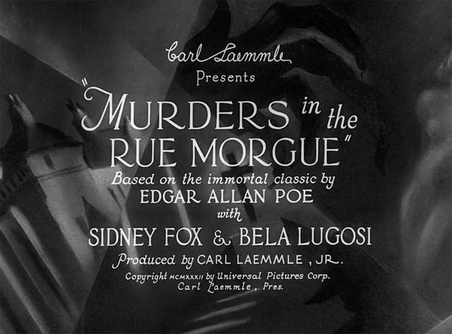 IMAGE: Murders in the Rue Morgue title card