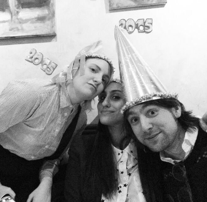 IMAGE: Lena Dunham, Durga Chew-Bose, Teddy Blanks