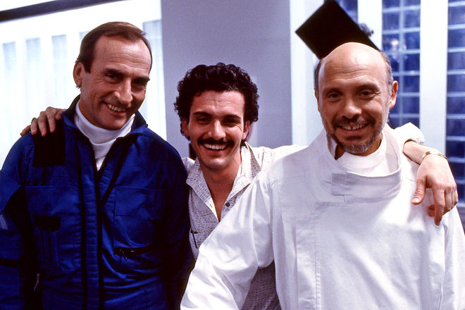 IMAGE: Photo – James B. Sikking, Eric Steven Stahl, and Hector Elizondo