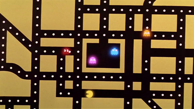 VIDEO: Clip from Top Secret! of animated Pac-Man sequence by Sally Cruikshank