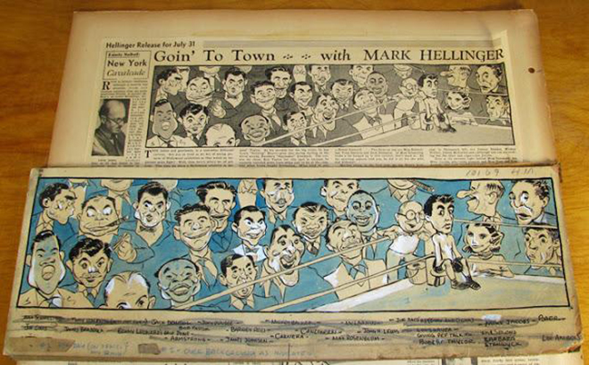 IMAGE: Newspaper drawing - Goin' to Town with Mark Hellinger